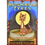 HUTCHINSON TYRES - OIL ON BOARD ARTIST IMPRESSION SIGN