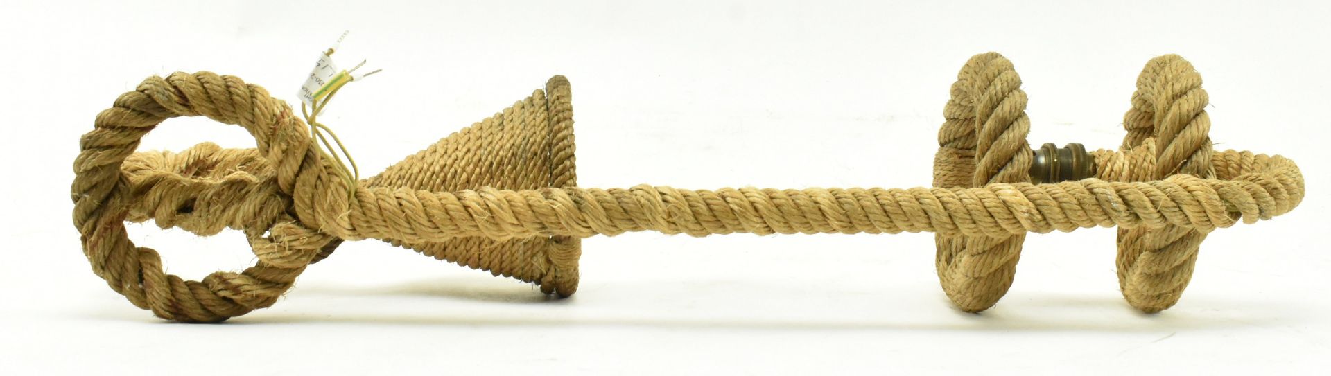 ATTRIBUTED TO AUDOUX & MINE - VINTAGE ROPE WALL SCONCE - Image 4 of 5
