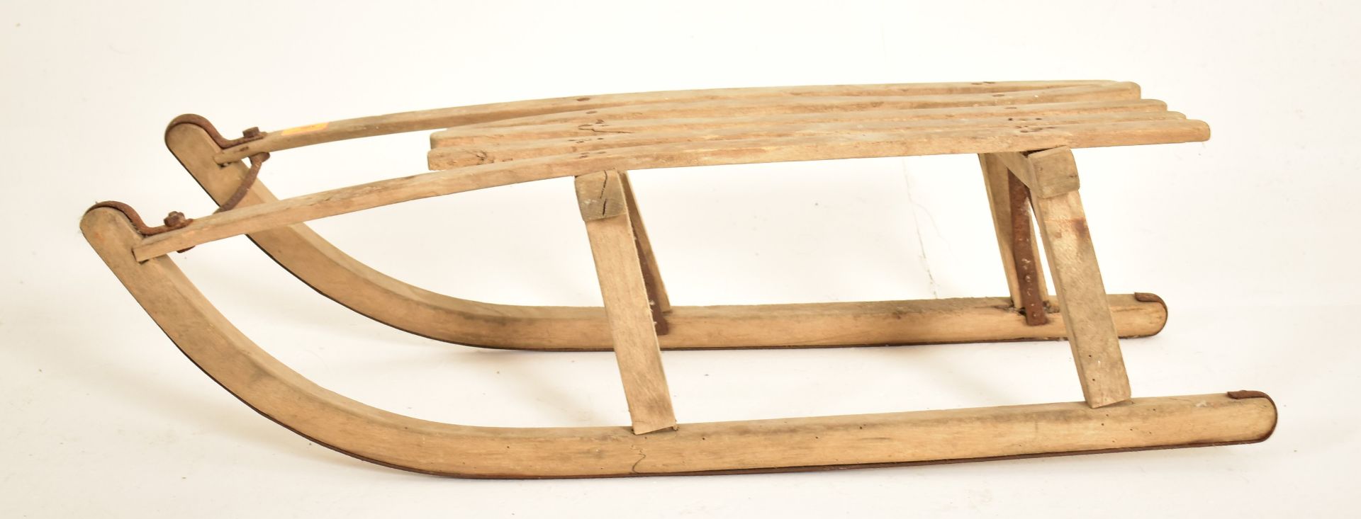 SELECTION OF VINTAGE WOODEN AND METAL SLEIGHS - Image 5 of 7