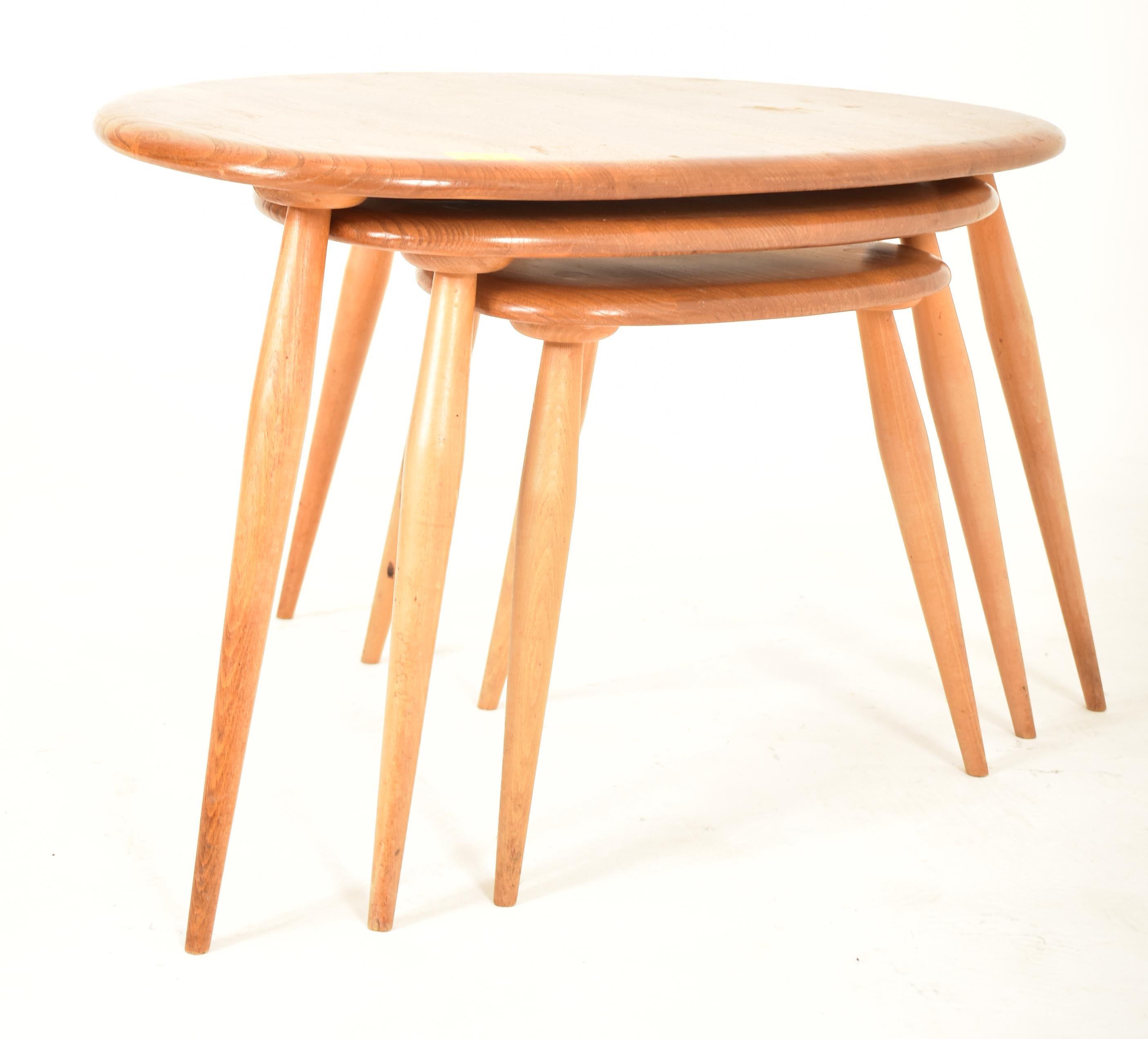 ERCOL - MODEL 354 - MID CENTURY PEBBLE NEST OF TABLES - Image 2 of 5