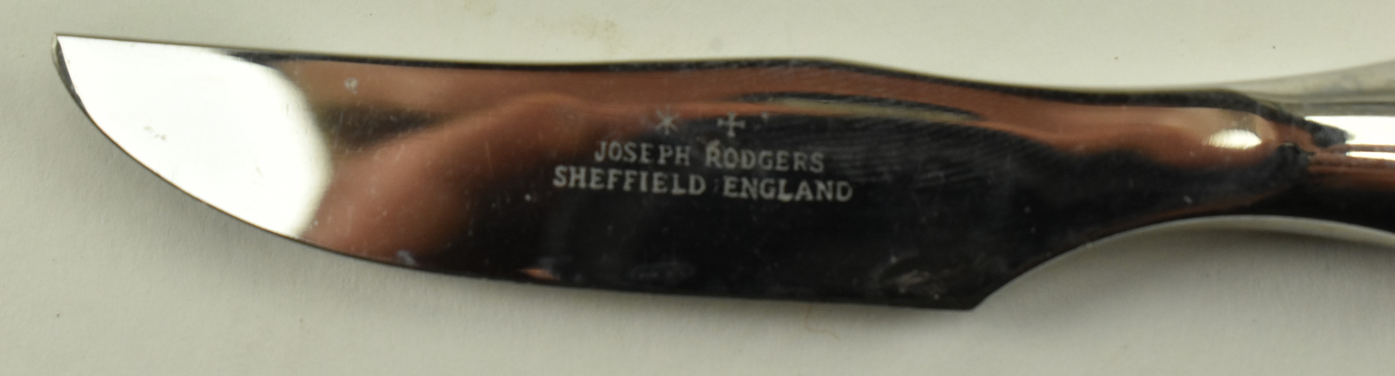 JOSEPH RODGERS - MANHATTAN TEAK HANDLED CUTLERY SERVICE - Image 6 of 8