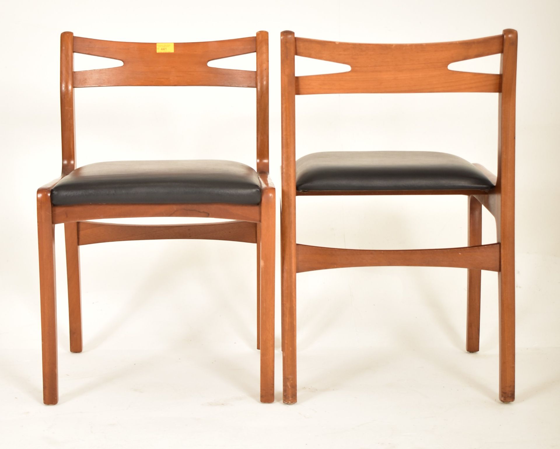 NATHAN FURNITURE - SET OF FOUR TEAK FRAMED DINING CHAIRS - Image 2 of 5