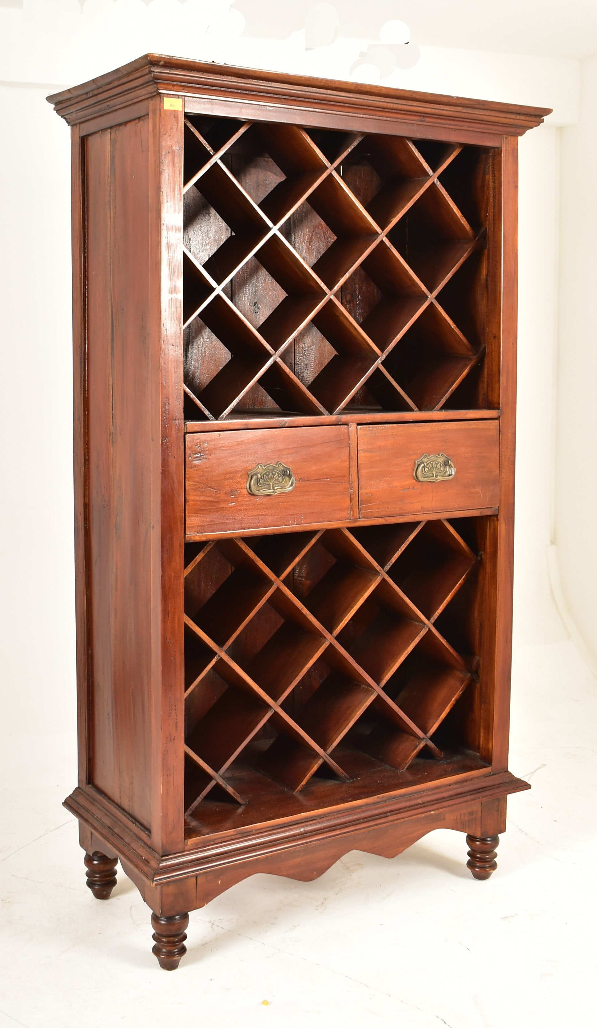 20TH CENTURY HARDWOOD WINE CABINET ON FEET - Image 6 of 7