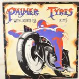 PALMER TYRES - OIL ON BOARD ARTIST IMPRESSION OF A SIGN