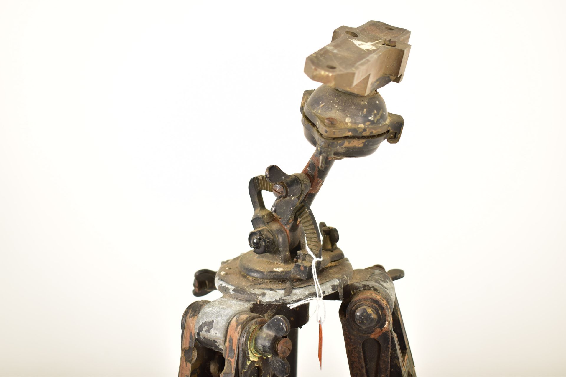 MID 20TH CENTURY WOOD & METAL MILITARY SURVEY TRIPOD STAND - Image 2 of 6