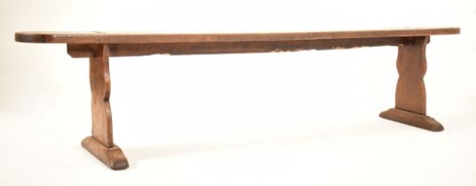 LATE 19TH CENTURY OAK AND ELM PIG BENCH