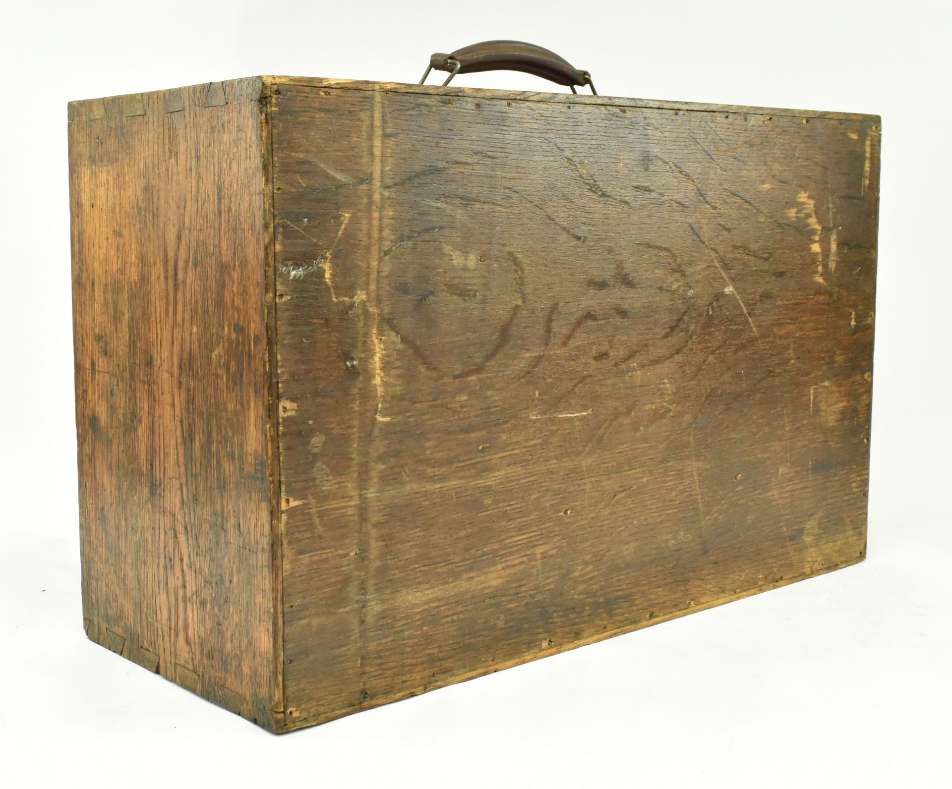 20TH CENTURY OAK CASED ENGINEERS WORKMAN'S TOOL CHEST - Image 6 of 6