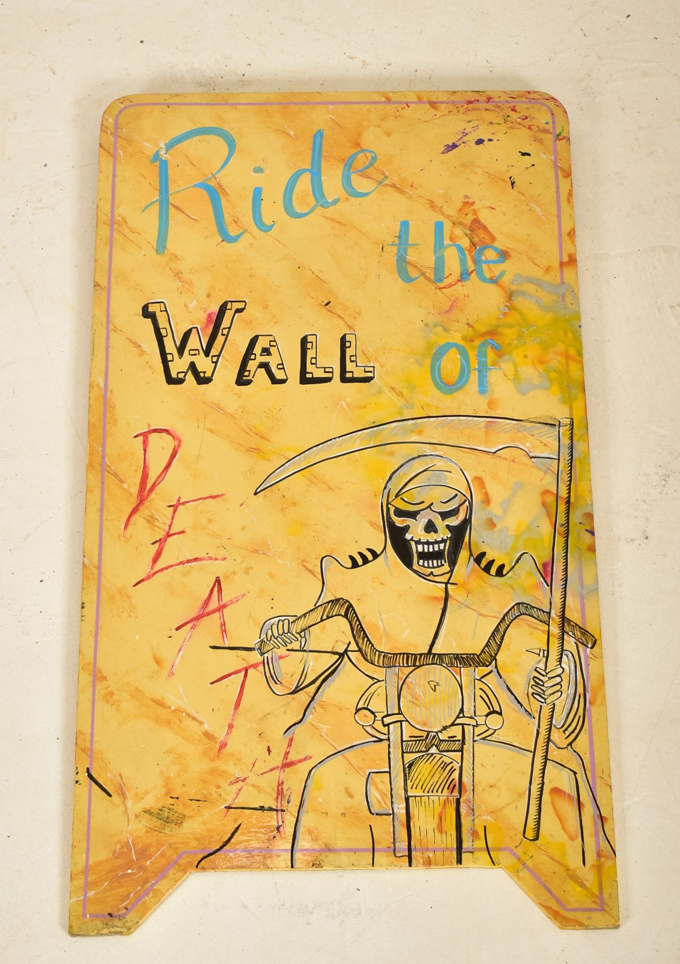 RIDE THE WALL OF DEATH - 20TH CENTURY FAIRGROUND SIGN - Bild 2 aus 4