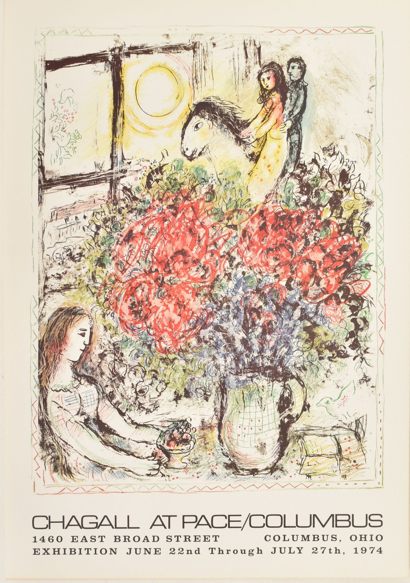 FOUR VINTAGE MARC CHAGALL OFFSET LITHOGRAPHS POSTERS - Image 4 of 6