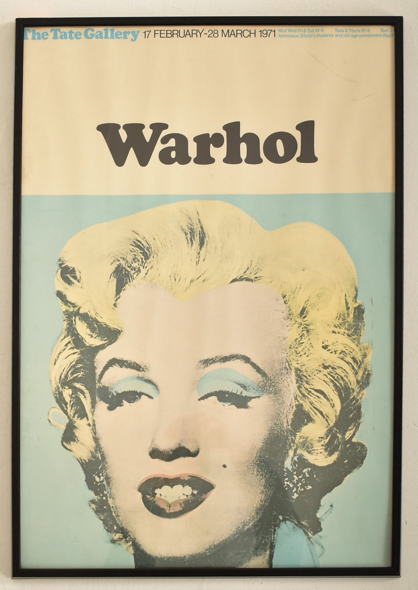 AFTER ANDY WARHOL - 1967 TATE GALLERY POSTER