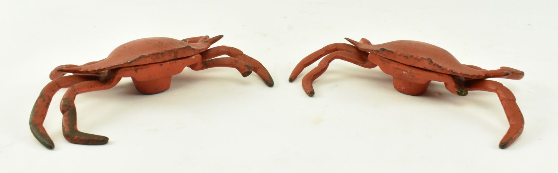 PAIR OF MID CENTURY NOVELTY CRAB INKWELLS