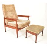 GUY ROGERS - MANHATTAN - MID CENTURY TEAK RECLINING ARMCHAIR