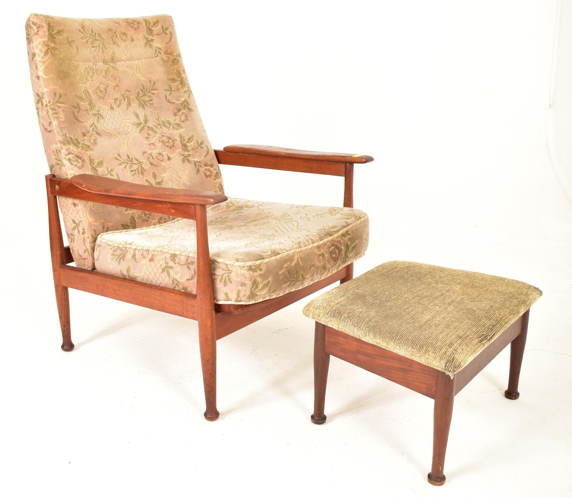 GUY ROGERS - MANHATTAN - MID CENTURY TEAK RECLINING ARMCHAIR