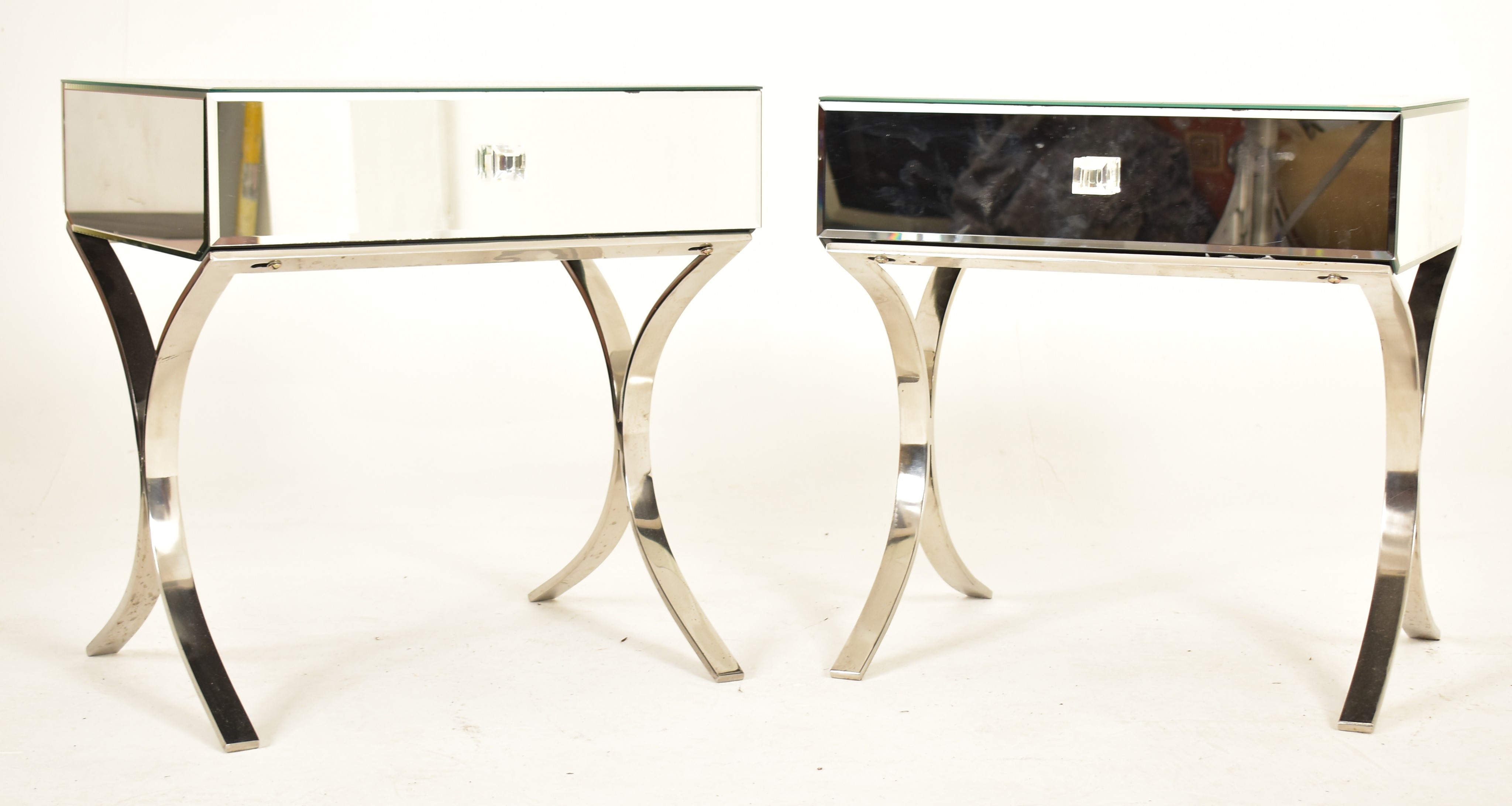 R.V. ASTLEY - SOVANA BEDSIDE - A PAIR OF DESIGNER BEDSIDE TABLES