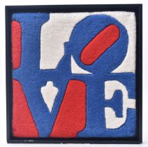 ROBERT INDIANA - CZECH LOVE - 2006 - HAND TUFTED WOOL PANEL