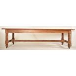 LARGE 20TH CENTURY PINE WOOD REFECTORY DINING TABLE