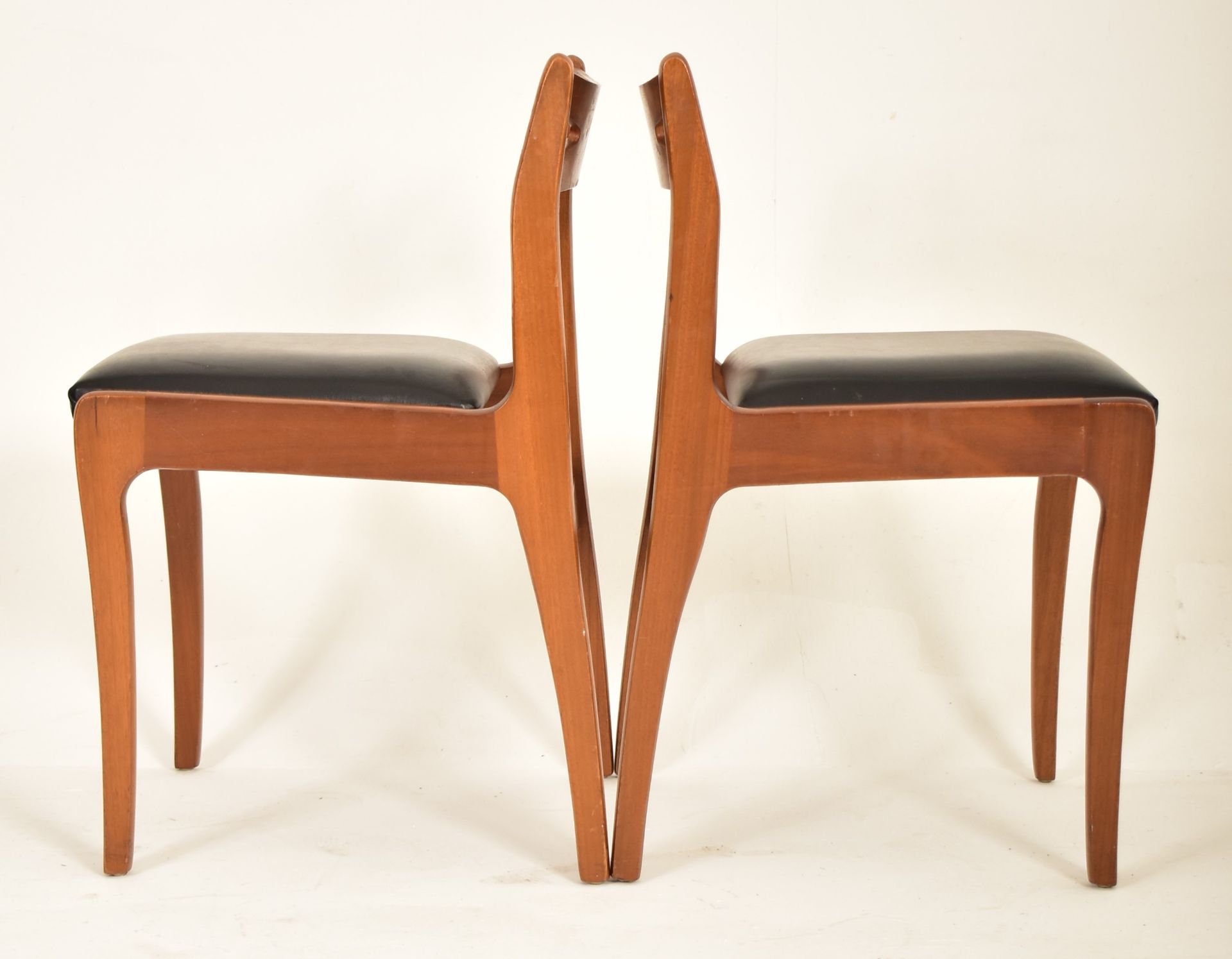NATHAN FURNITURE - SET OF FOUR TEAK FRAMED DINING CHAIRS - Image 4 of 5