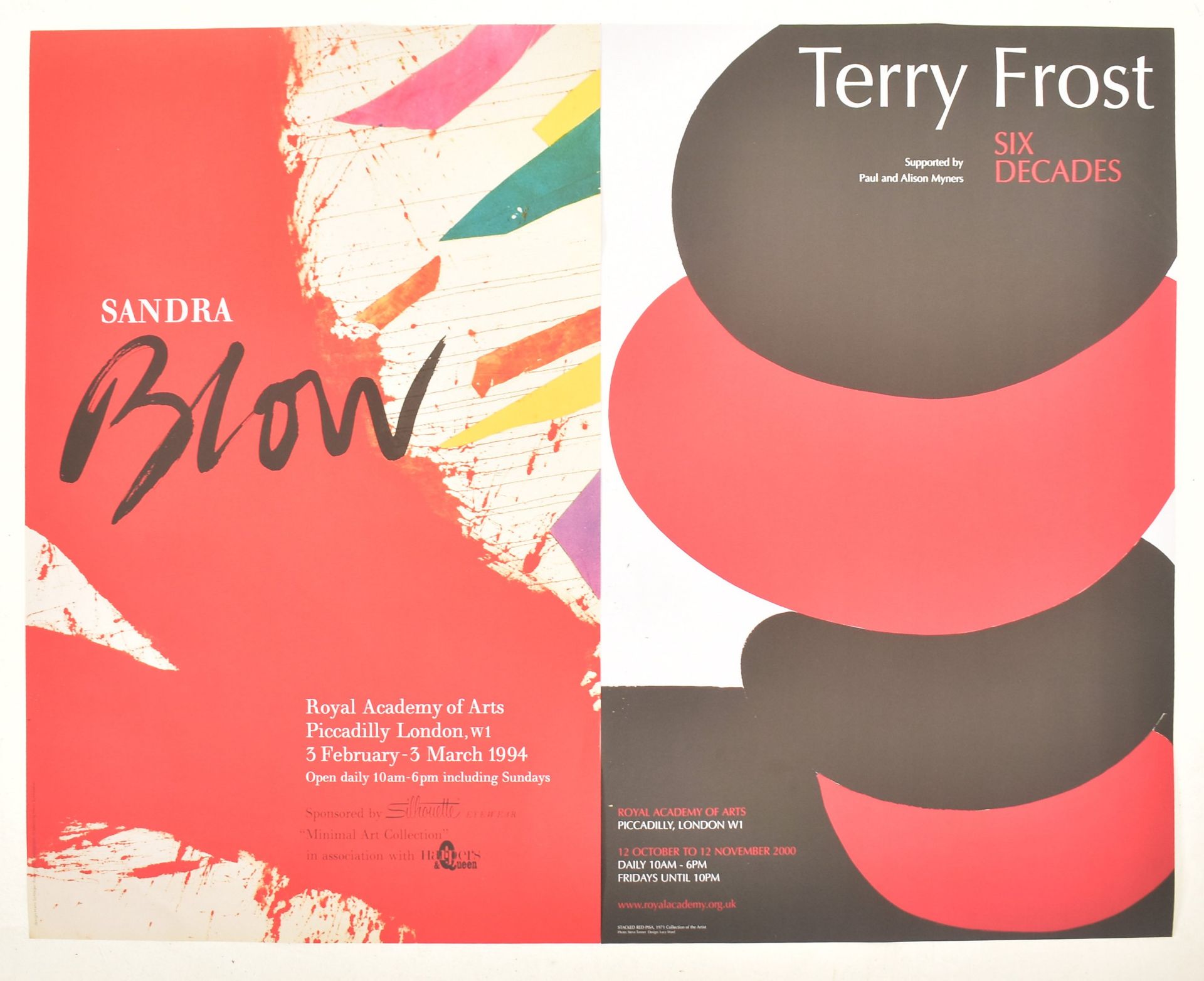 TWO 20TH CENTURY & LATER ROYAL ACADEMY EXHIBITION POSTERS