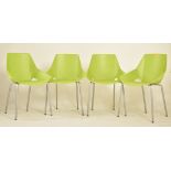 ACTIU - VIVA CHAIR - SET OF FOUR STACKING DINING CHAIRS