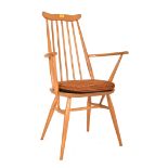 ERCOL - MUSTACHE MODEL - MID CENTURY BEECH & ELM CHAIR