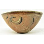 MANDY PARSLOW - STUDIO POTTERY STONEWARE OVAL BOWL VASE