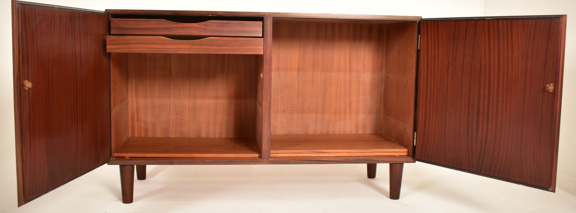 OMANN JUN - RETRO DANISH DESIGNER AFROMOSIA TEAK CUPBOARD - Image 3 of 5