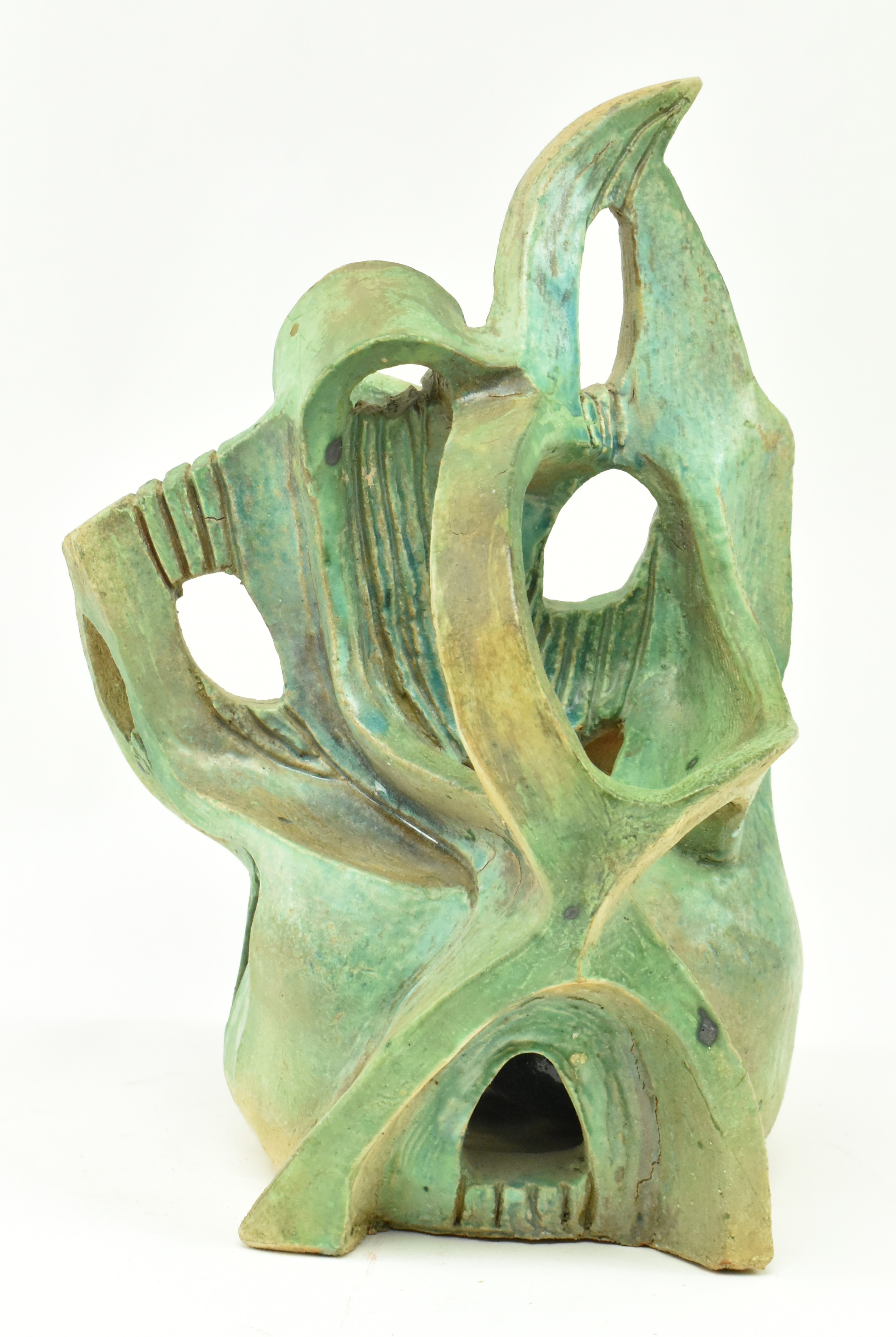 VINTAGE 20TH CENTURY STUDIO ART POTTERY ABSTRACT SCULPTURE - Image 4 of 7