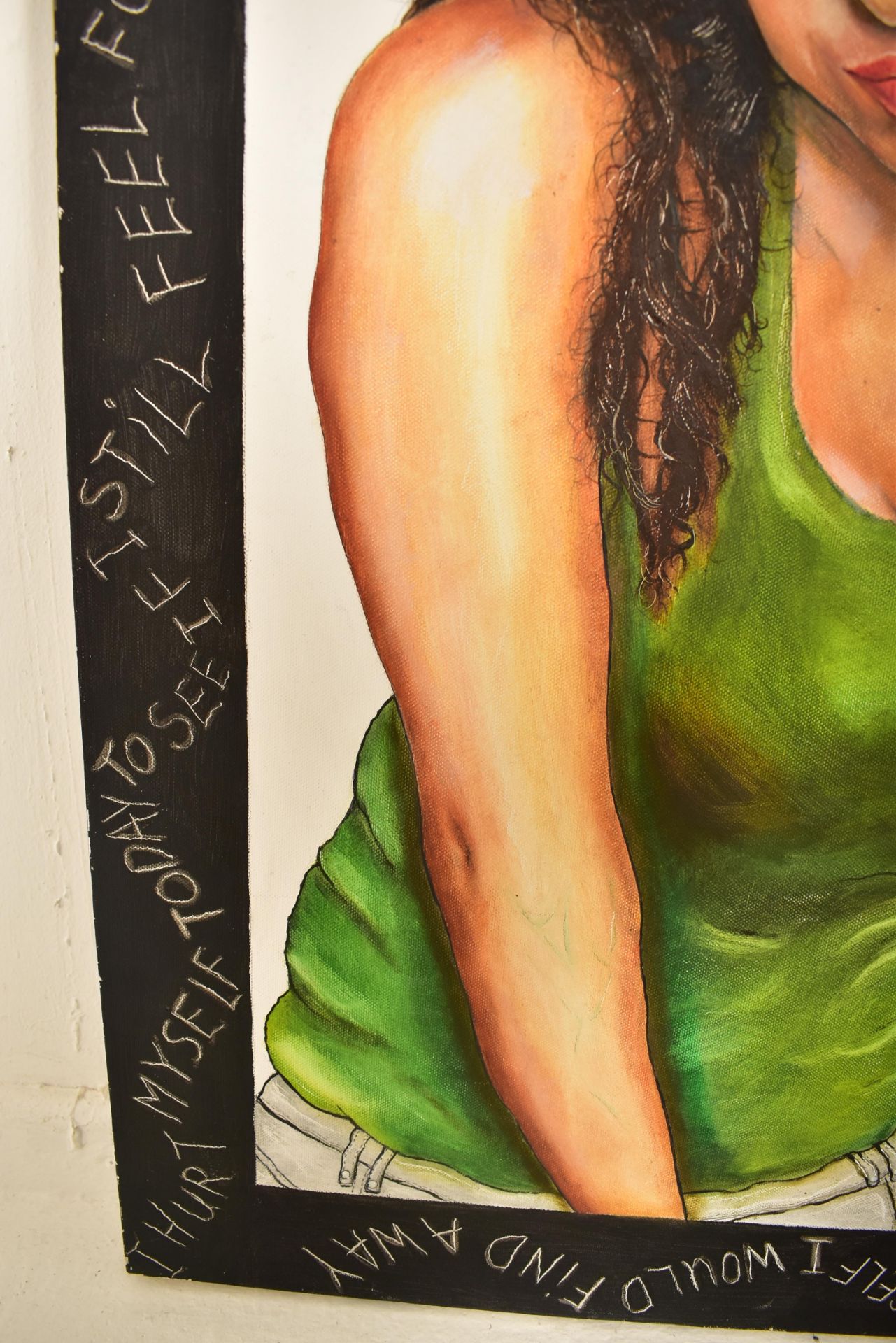 CONTEMPORARY ACRYLIC ON CANVAS PAINTING OF AMY WINEHOUSE - Image 3 of 5