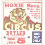HOXIE BROS. CIRCUS - VINTAGE 20TH CENTURY ADVERTISING POSTER