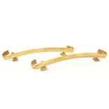 PAIR OF EARLY 20TH CENTURY BRASS THEATRE HANDRAILS
