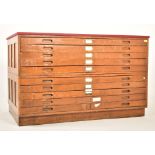 20TH CENTURY TWO PART OAK ARCHITECTS / ENGINEERS PLAN CHEST