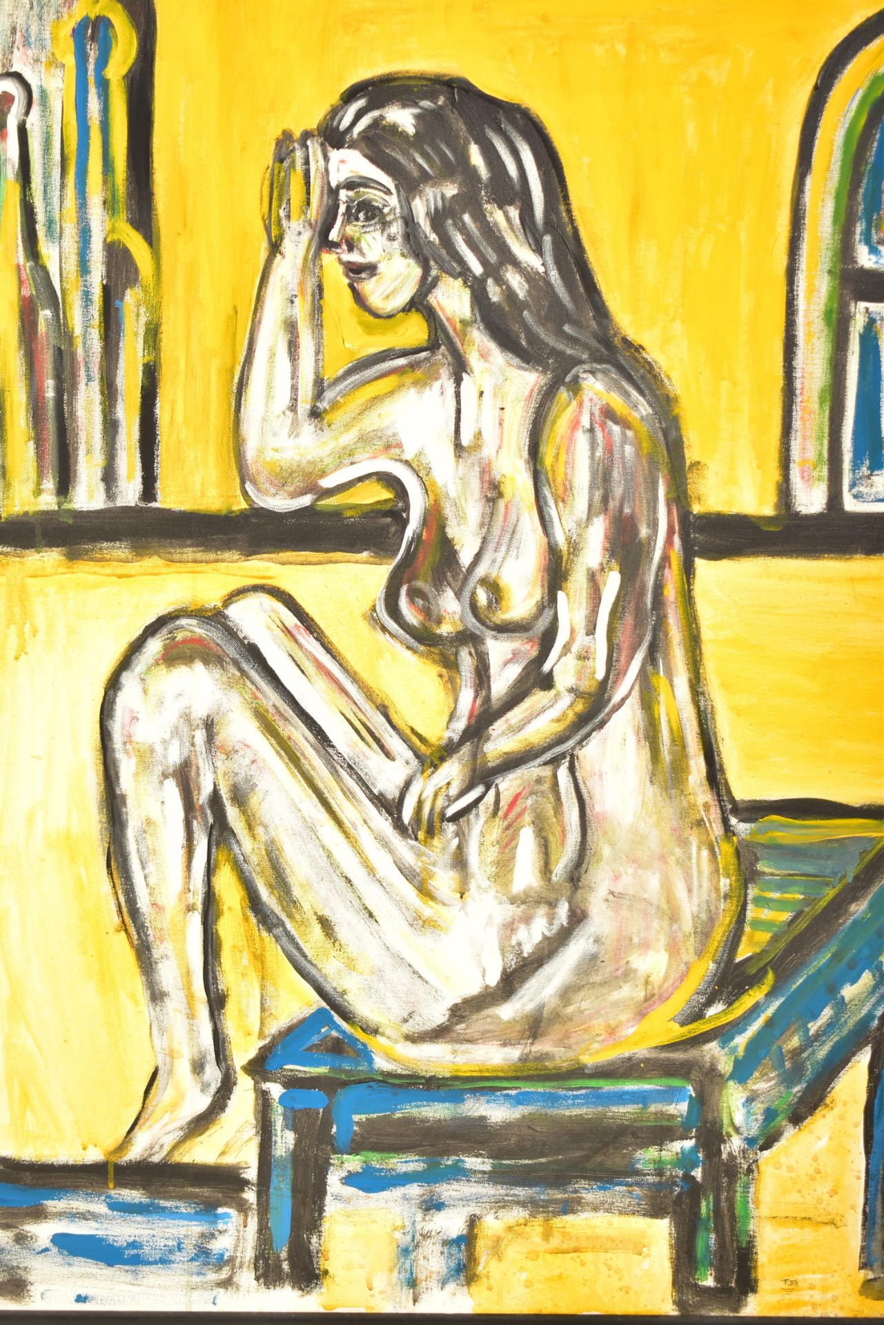 CONTEMPORARY OIL ON CANVAS AMATEUR NUDE STUDY PAINTING - Image 6 of 6