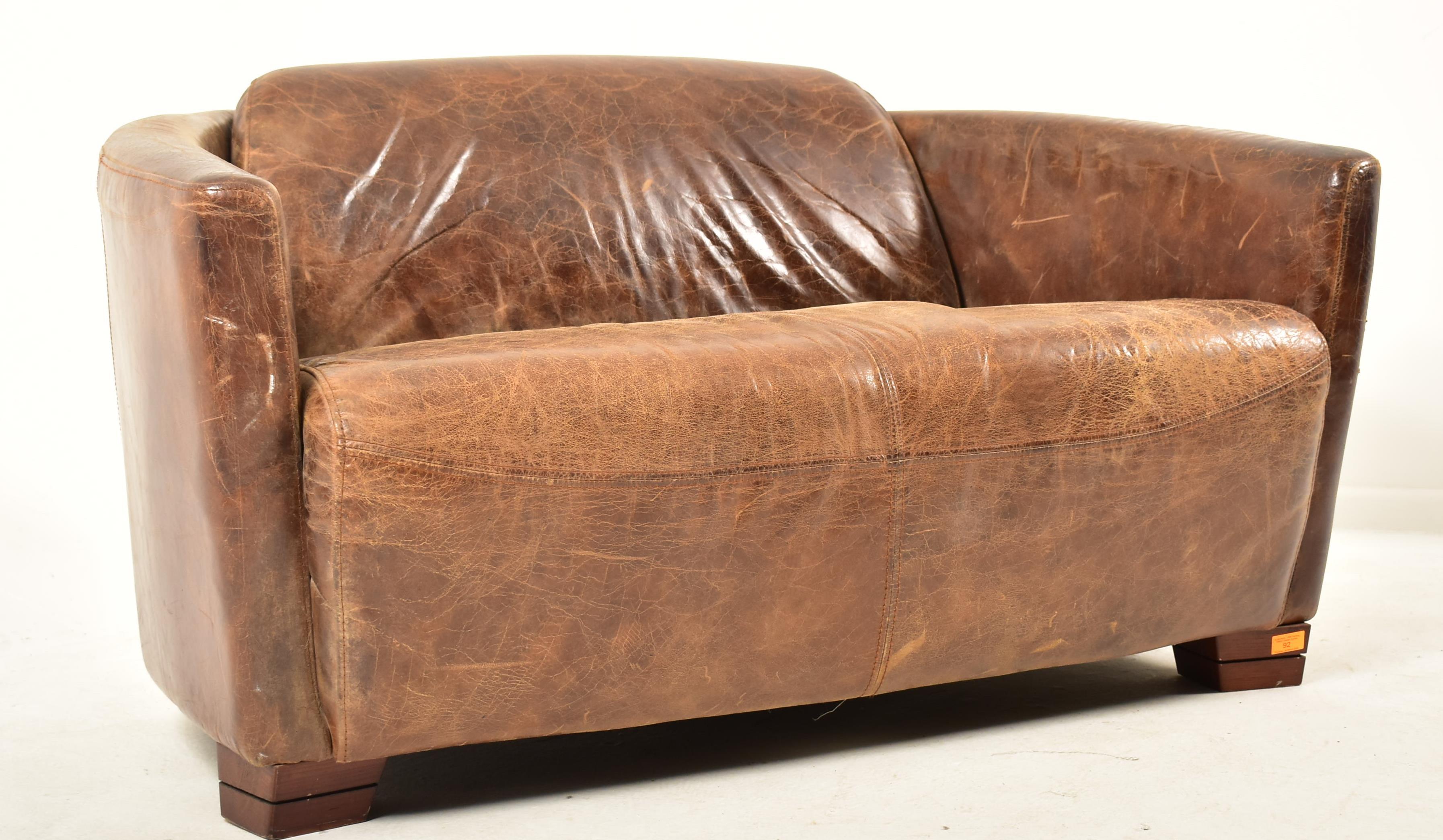 CONTEMPORARY BRISTISH DESIGN LEATHER SOFA