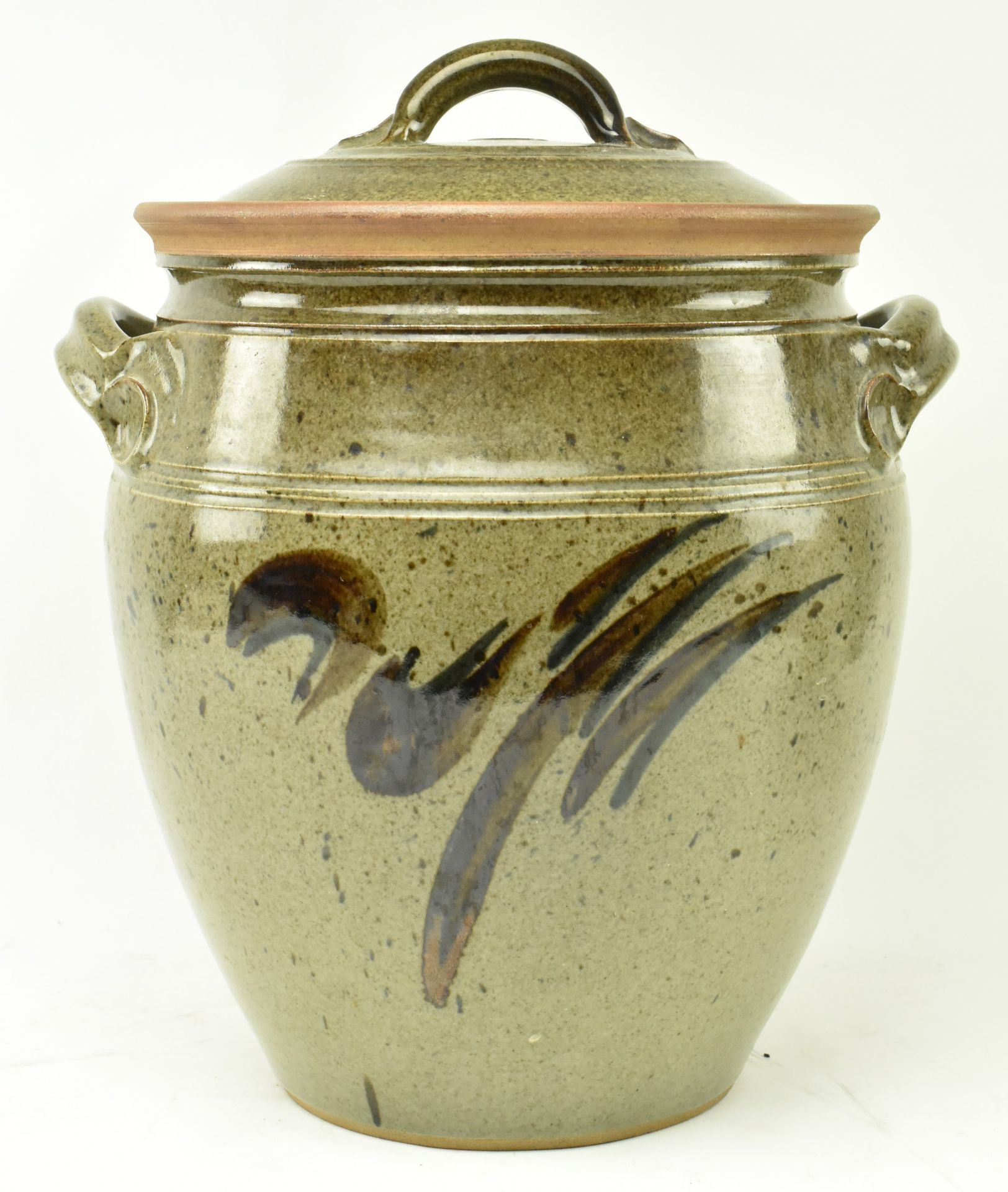 JEREMY LEACH (B. 1941) - STUDIO POTTERY STONEWARE LIDDED VASE - Image 3 of 6