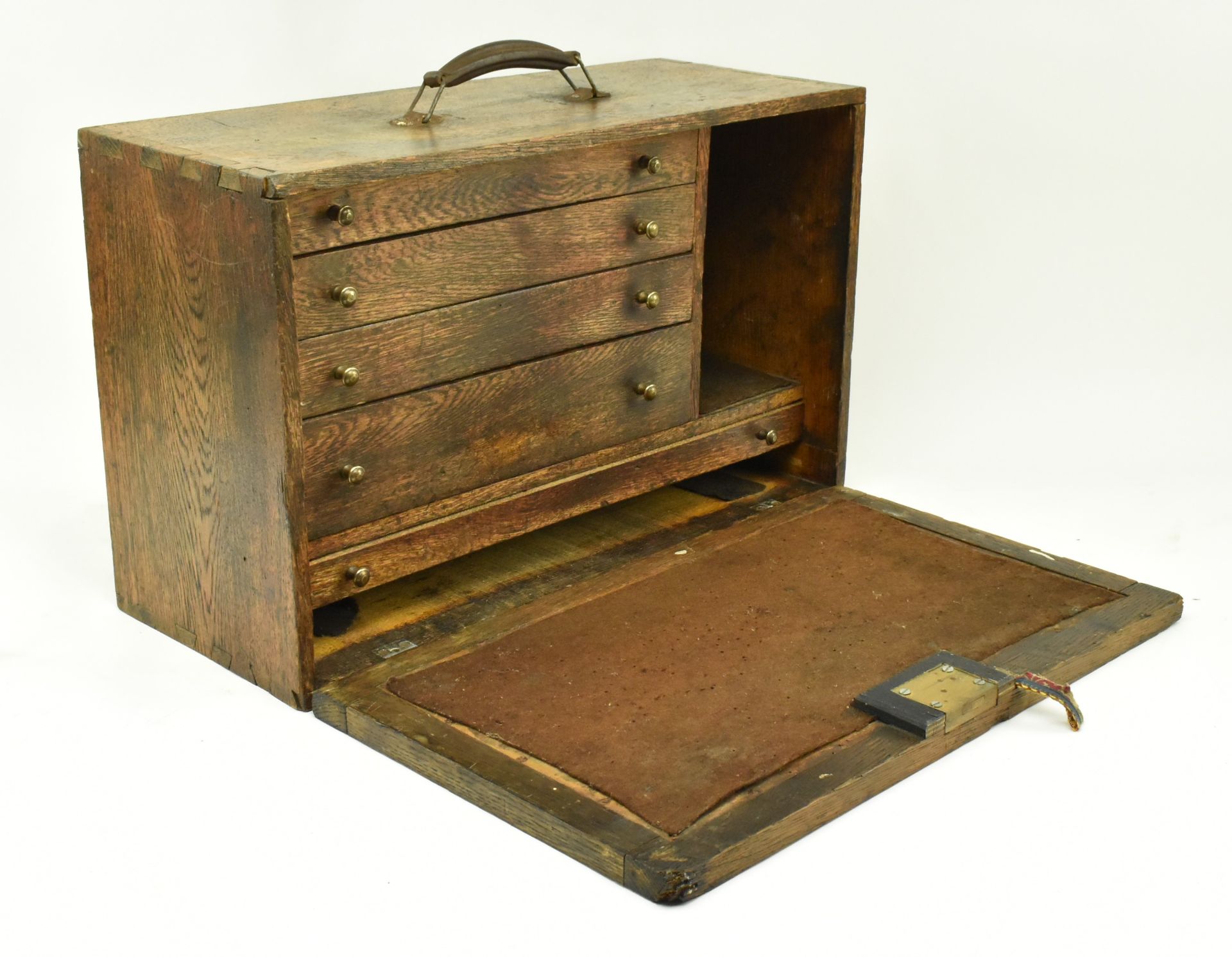 20TH CENTURY OAK CASED ENGINEERS WORKMAN'S TOOL CHEST - Image 5 of 6