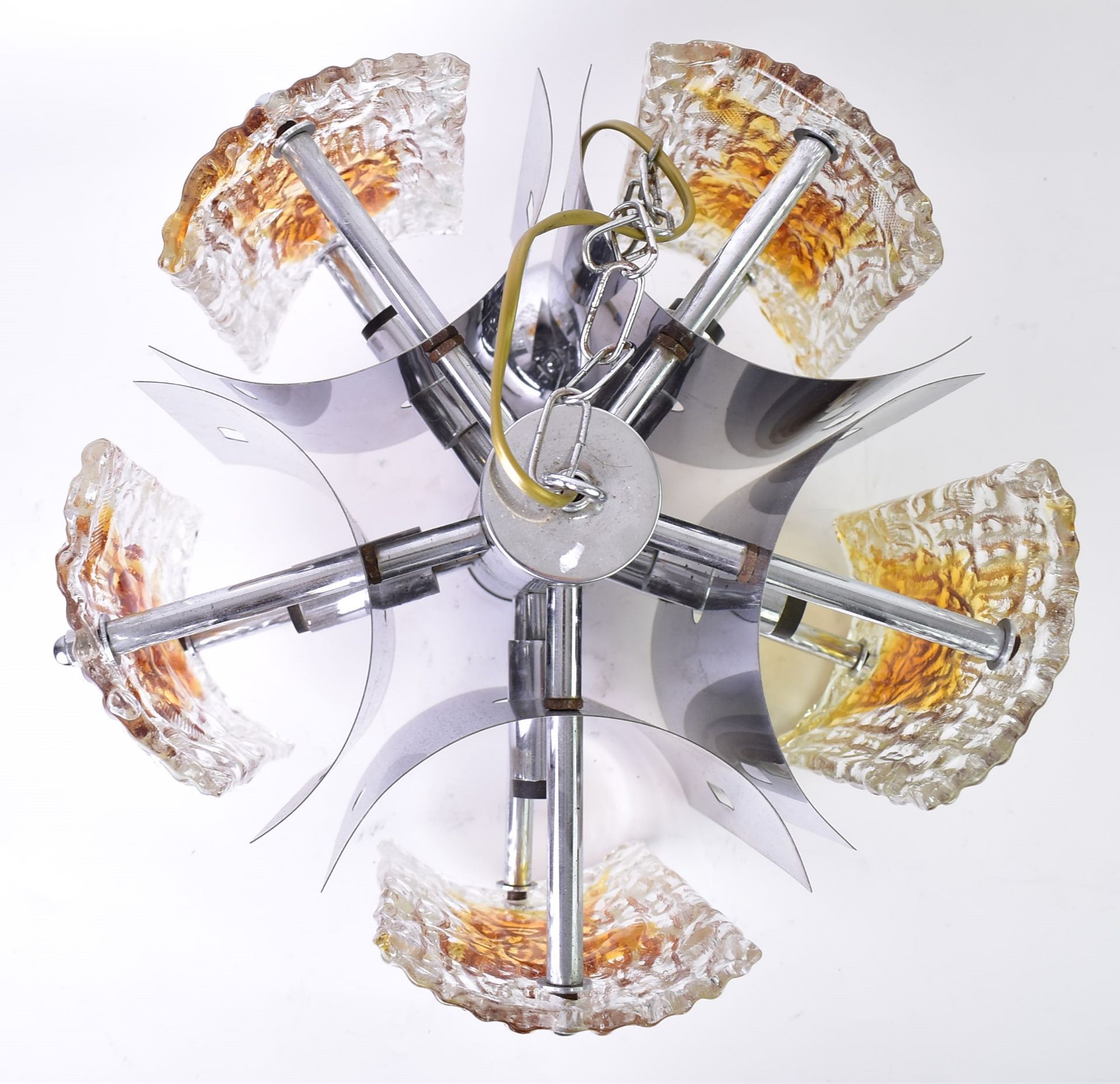 TONI ZUCCHERI FOR VEART - ITALIAN DEIGNER HANGING CEILING LIGHT - Image 3 of 7