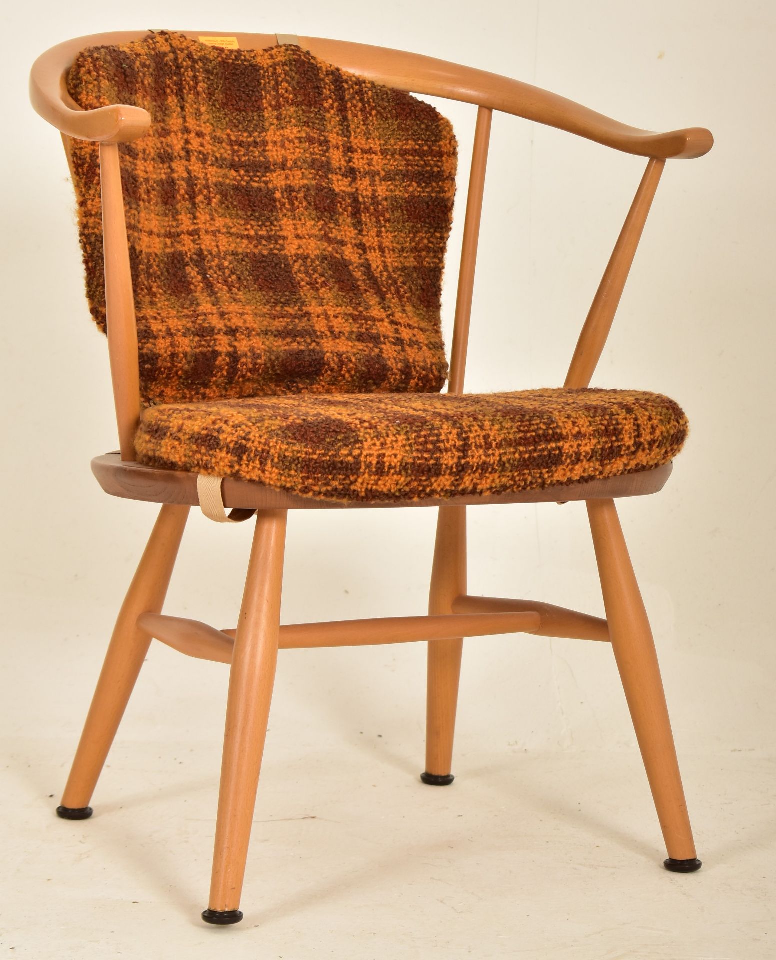 ERCOL - 333a - COW HORN - MID CENTURY BEECH & ELM CHAIR