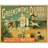 VINTAGE ADVERTISING - GREENSMITH'S DERBY DOG BISCUITS CARD