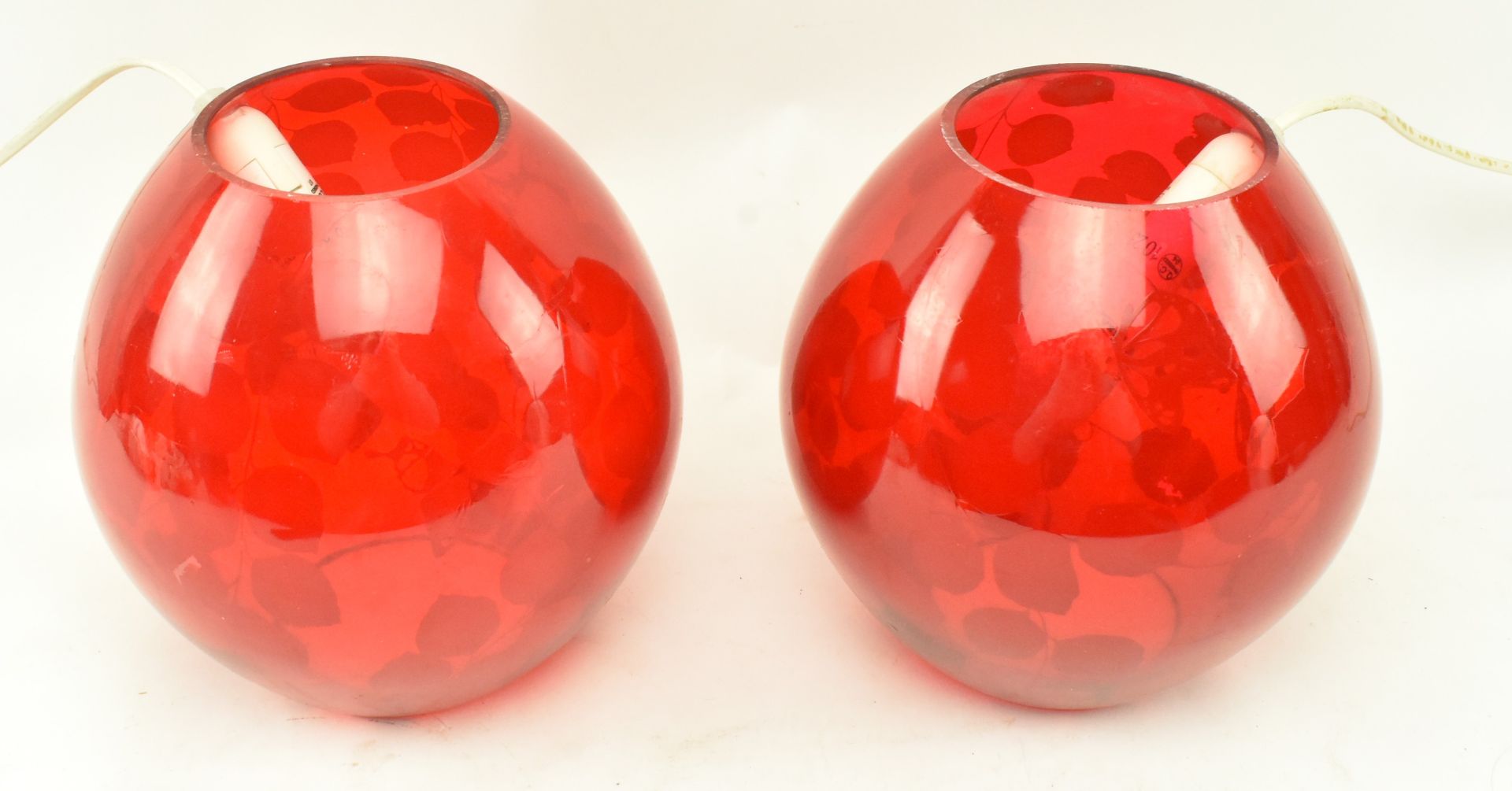 IKEA - A PAIR OF 20TH CENTURY HAND MADE GLASS LAMPS - Image 2 of 5