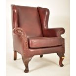 20TH CENTURY QUEEN ANNE REVIVAL WINGBACK ARMCHAIR