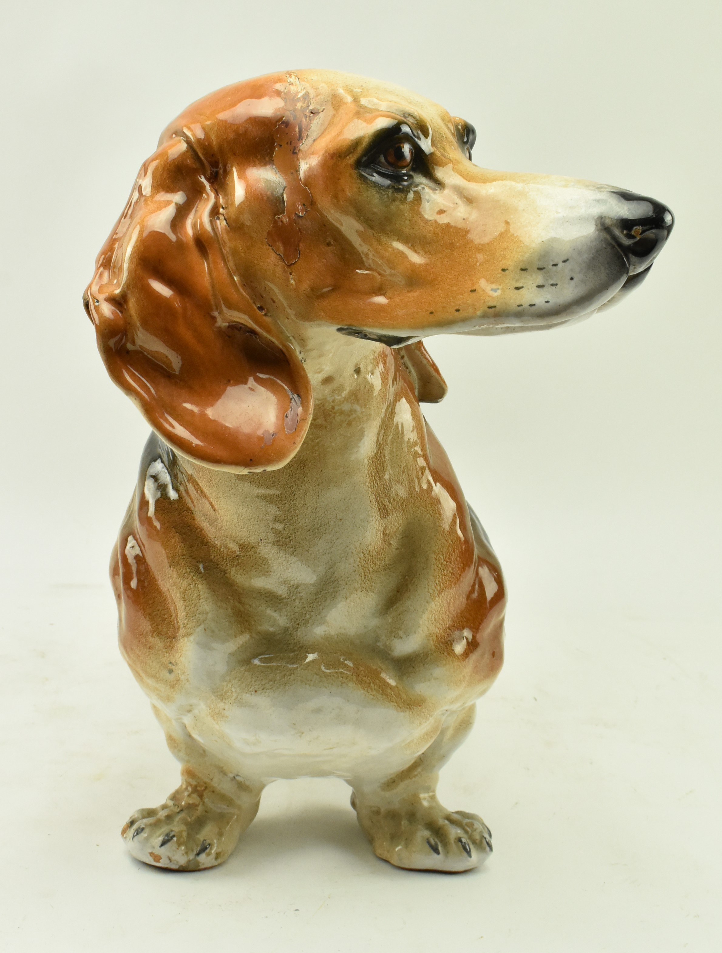 RETRO MID CENTURY 1960S ITALIAN GLAZED DACHSHUND DOG - Image 5 of 7