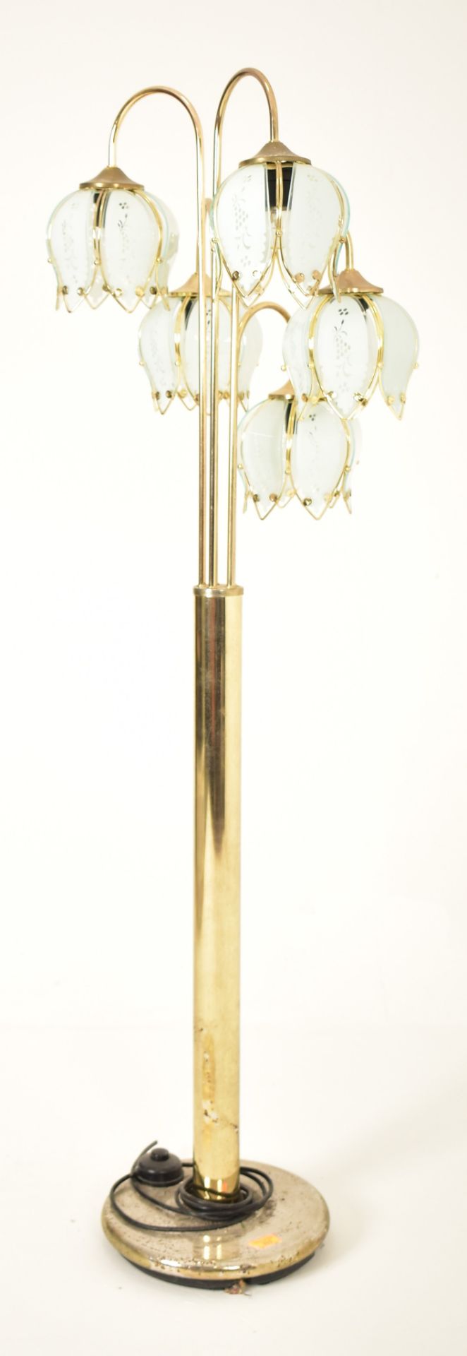 RETRO 20TH CENTURY ITALIAN HOLLYWOOD REGENCY BRASS LAMP