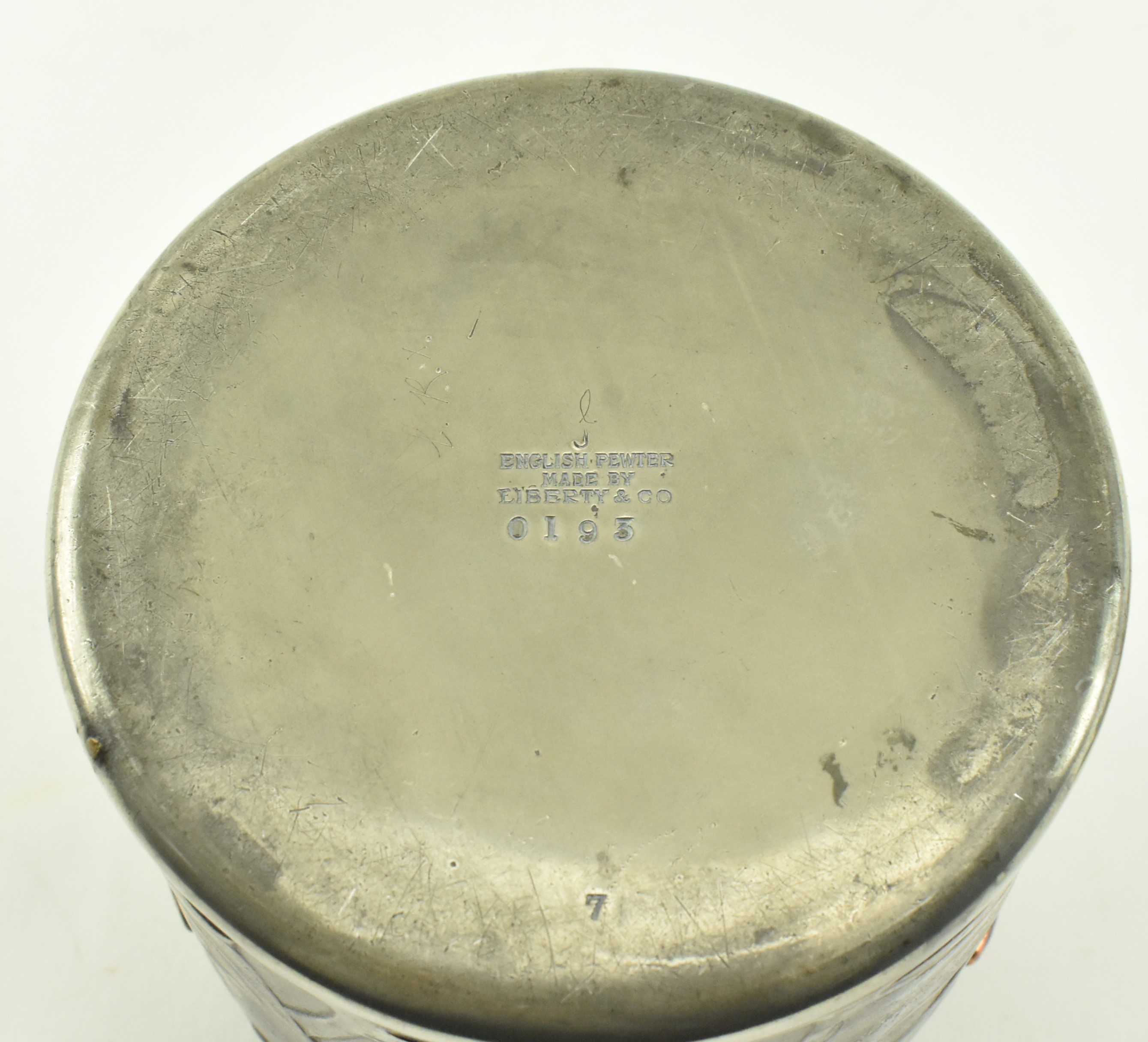 ARCHIBALD KNOX FOR LIBERTY - TUDRIC PEWTER BISCUIT BARREL - Image 5 of 6