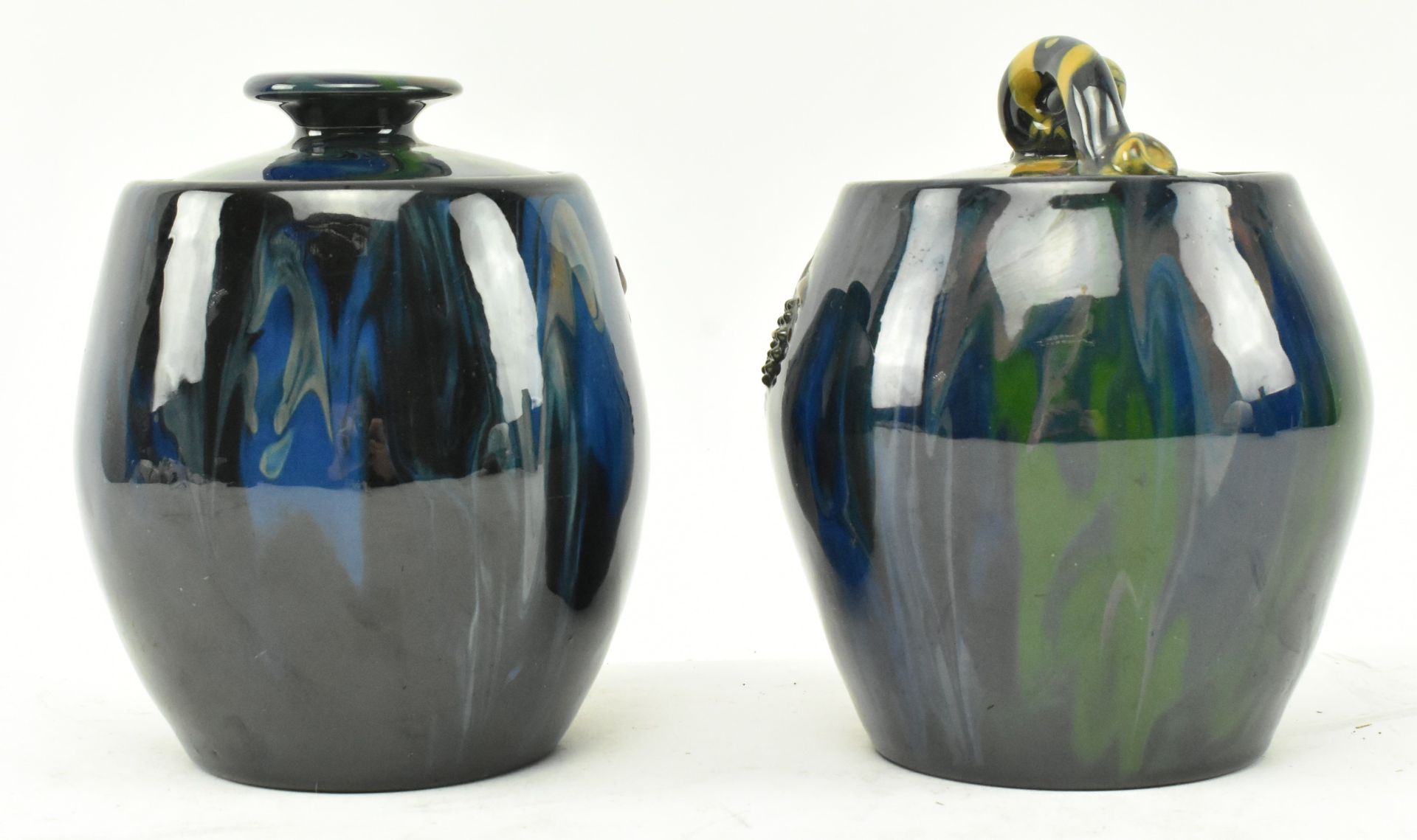 ELTONWARE POTTERY, CLEVEDON - TWO LIDDED TOBACCO JARS - Image 2 of 8