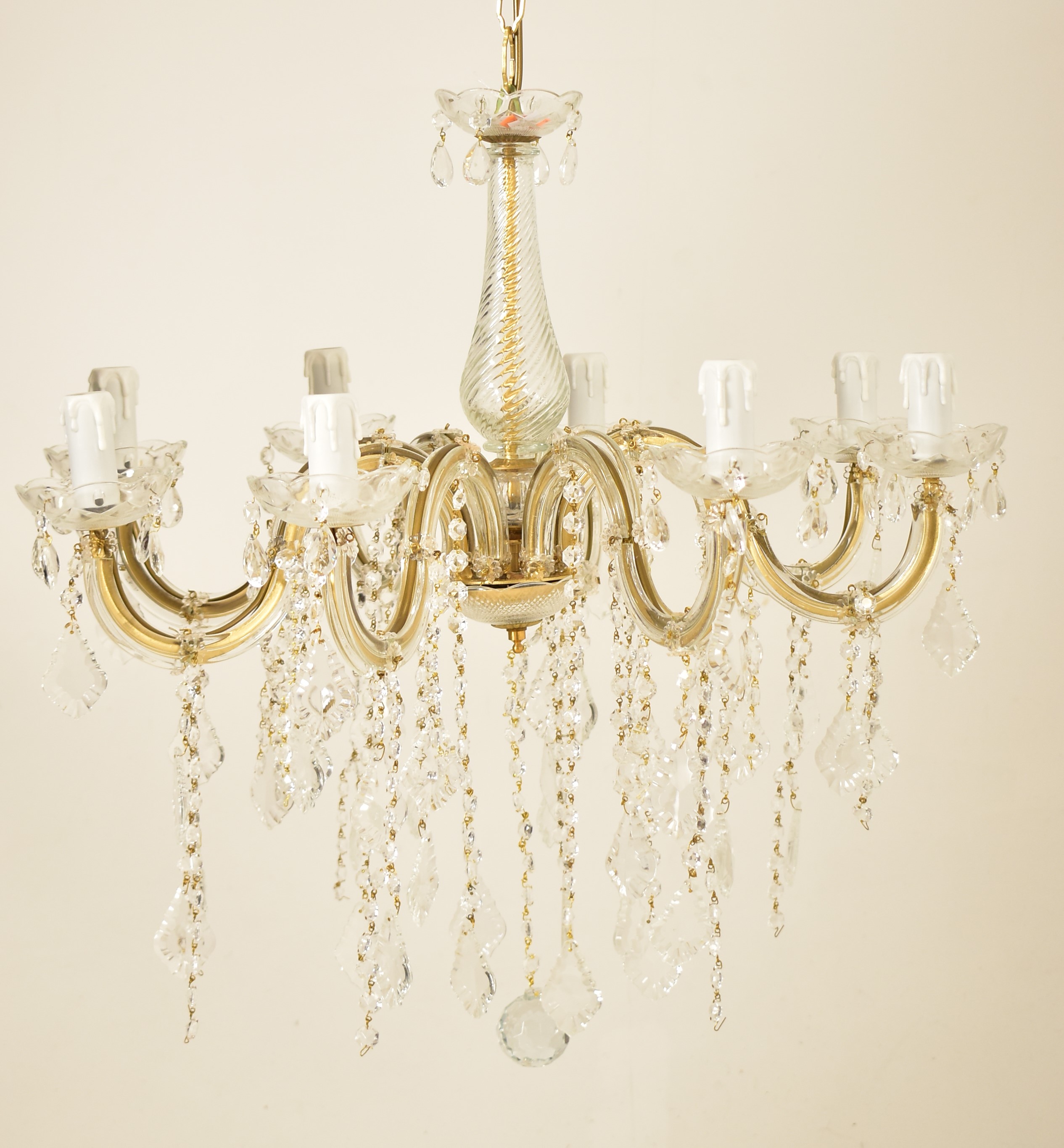 20TH CENTURY ITALIAN VENETIAN MURANO GLASS CHANDELIER - Image 2 of 6