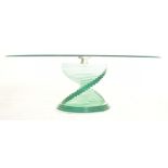 CONTEMPORARY HIGH-END GLASS SPIRAL LOW COFFEE TABLE