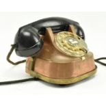 RTT PHONES - MID CENTURY COPPER & BAKELITE BELL KETTLE PHONE