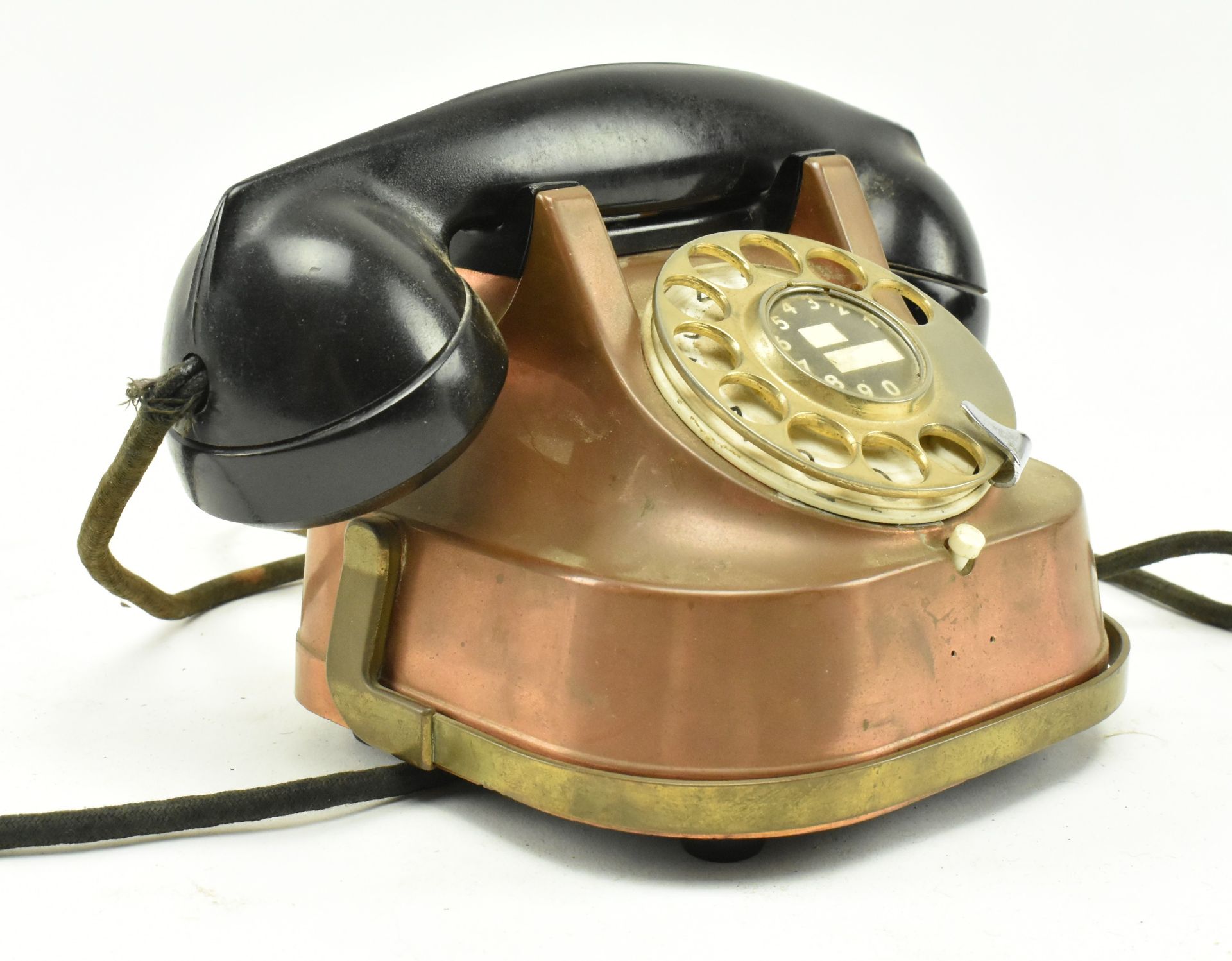 RTT PHONES - MID CENTURY COPPER & BAKELITE BELL KETTLE PHONE
