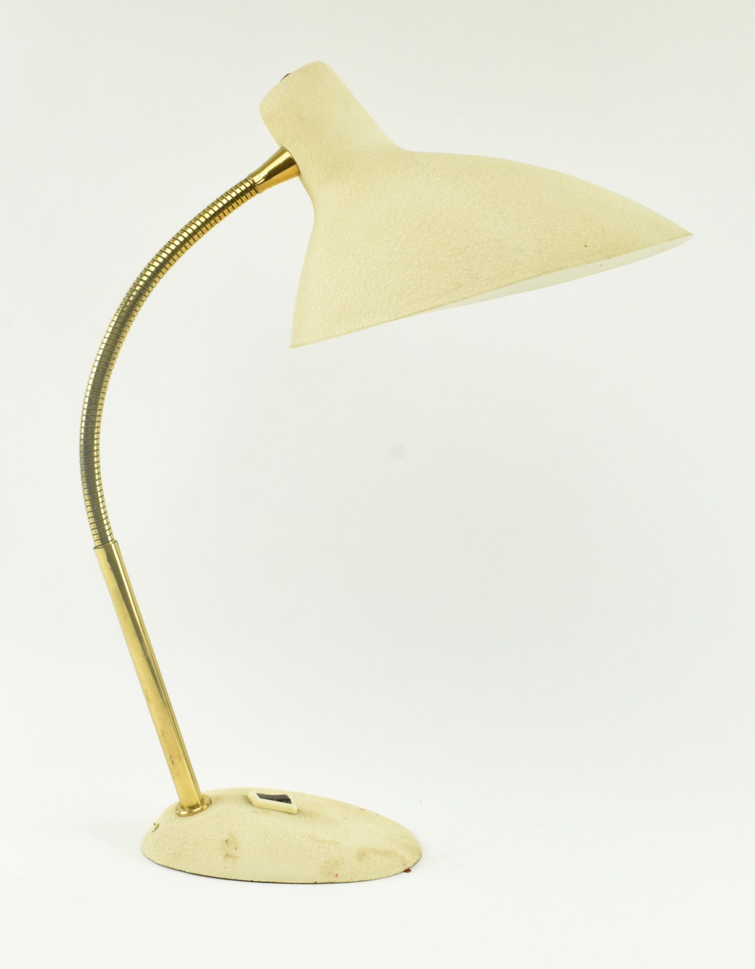 BORIS LACROIX - MID CENTURY TEXTURED ENAMEL METAL LAMP