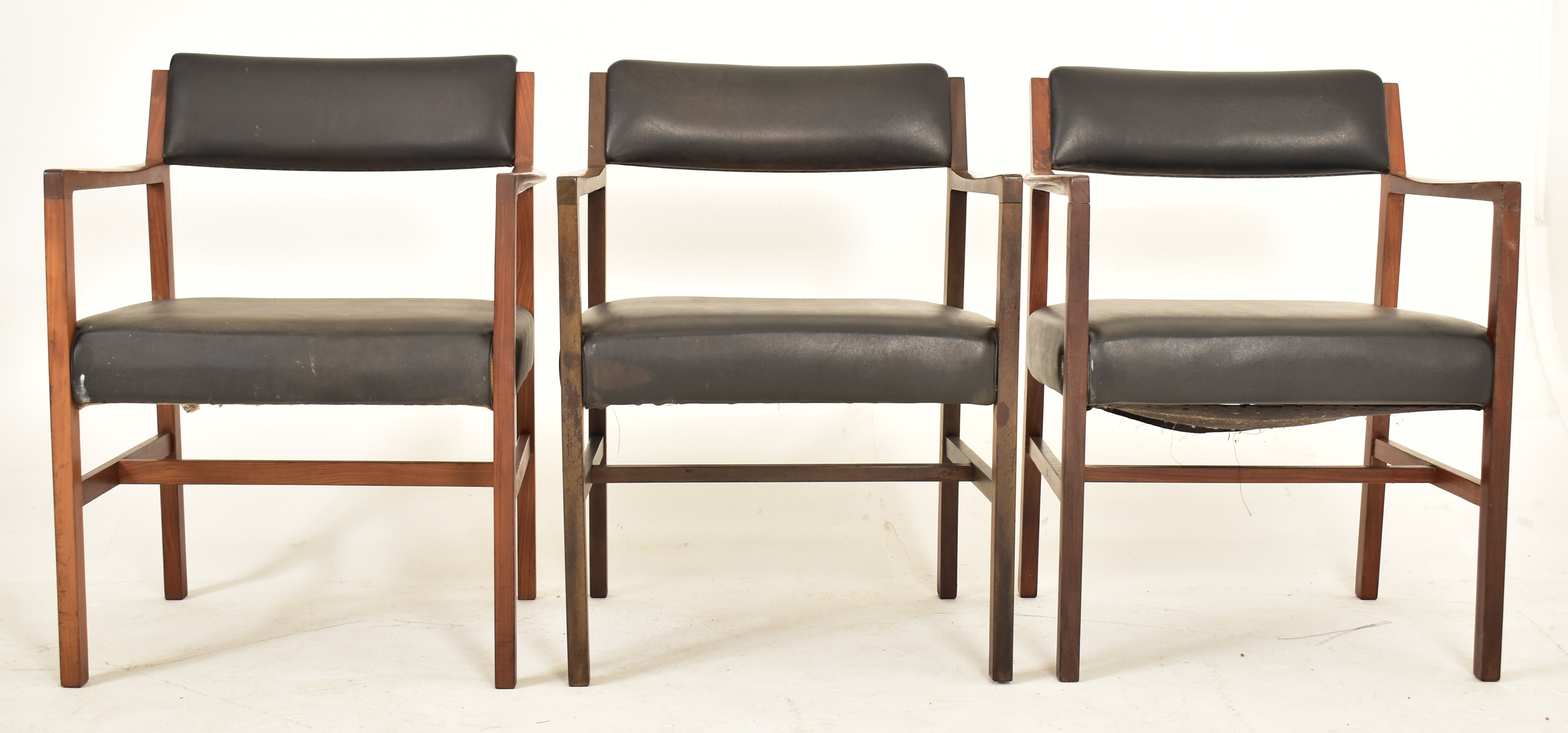 ALFRED COX - MATCHING SET OF SIX TEAK FRAMED DINING CHAIRS - Image 3 of 8